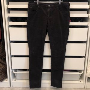 KUT Corduroy Mid Rise Skinny Jeans